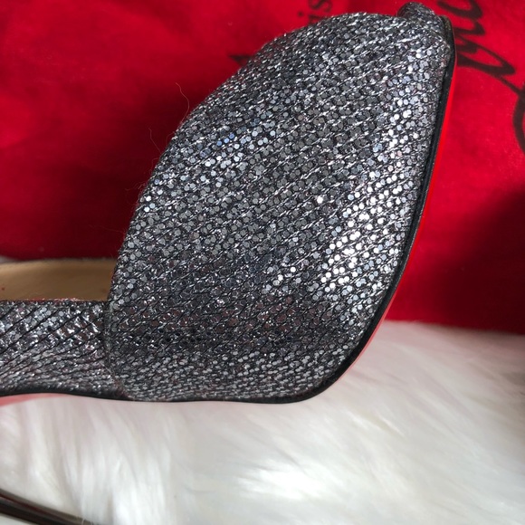 [Christian Louboutin] Glitter Sequin Heels - Picture 5 of 8